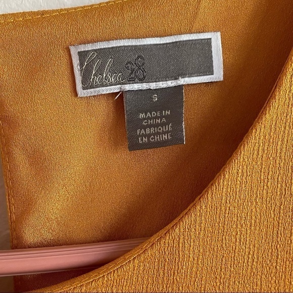 CHELSEA28 MUSTARD FLOUNCE TIERED RUFFLE DRESS - Picture 4 of 6